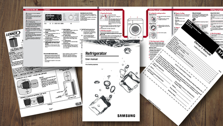 collage of building product manuals and instructions