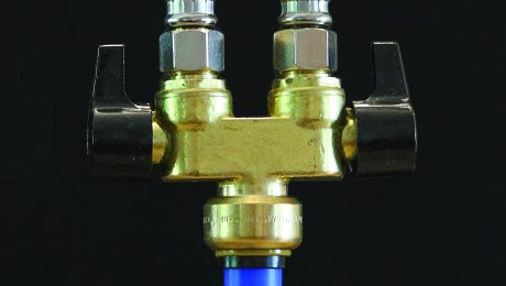 Close up image of the valve fittings