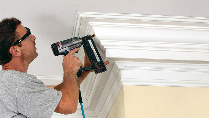 install built up crown molding